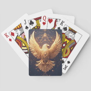 Jeu De Cartes Aigle Ornemental Doré