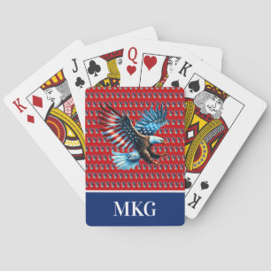 Jeu De Cartes Aigle Patriotique Américain Rouge Blanc Bleu