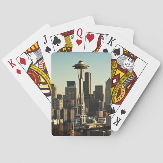 Jeu De Cartes Aiguille spatiale du centre-ville de Seattle (dos)