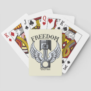 Jeu De Cartes ailes de liberté pistons moto vintage