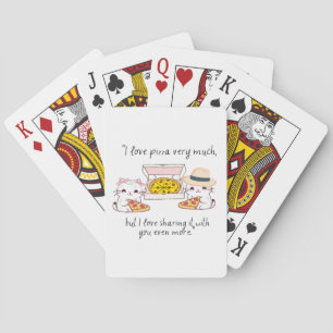 JEU DE CARTES AIME BEAUCOUP LA PIZZA, LES CHATS
