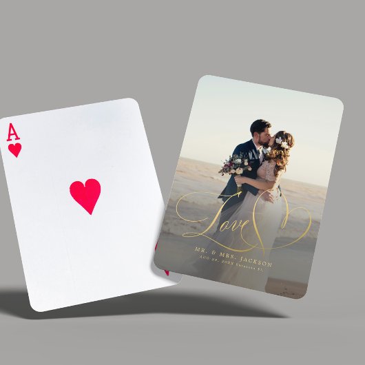 Jeu De Cartes Aimer photo de mariage élégante