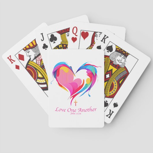 Jeu De Cartes Aimez-vous les uns les autres Verset biblique Jean (dos)