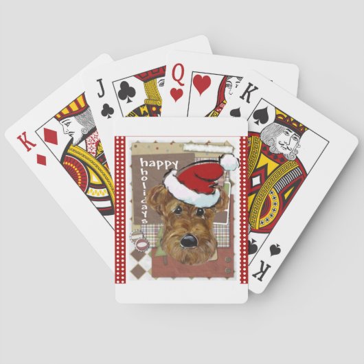 JEU DE CARTES AIREDALE DE NOËL (dos)