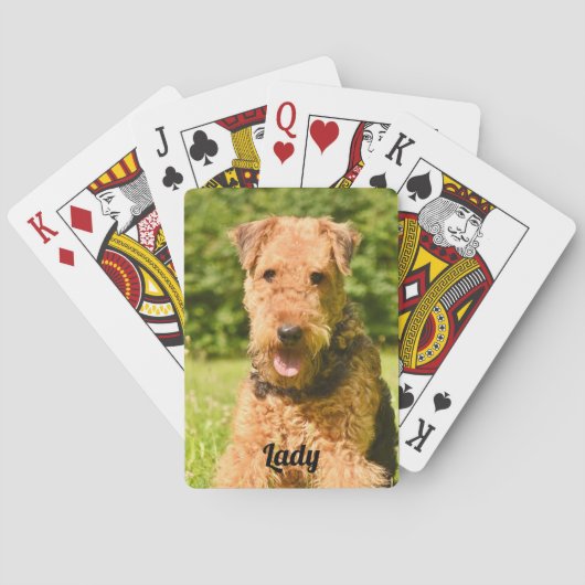 Jeu De Cartes Airedale Terrier Chien chiot (dos)