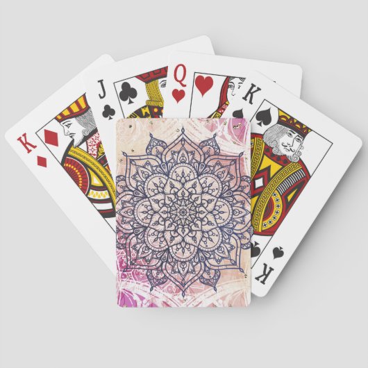 Jeu De Cartes Airy Mandala Happy Pink Purple Yellow (dos)