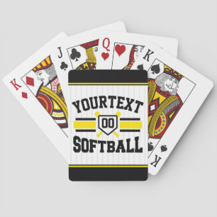 Jeu De Cartes AJOUT PERSONNALISÉ NOM Softball Player Varsity Tea