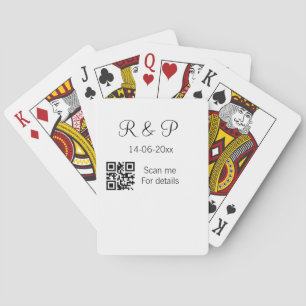 Jeu De Cartes Ajouter le nom du couple date année QR code ici ma
