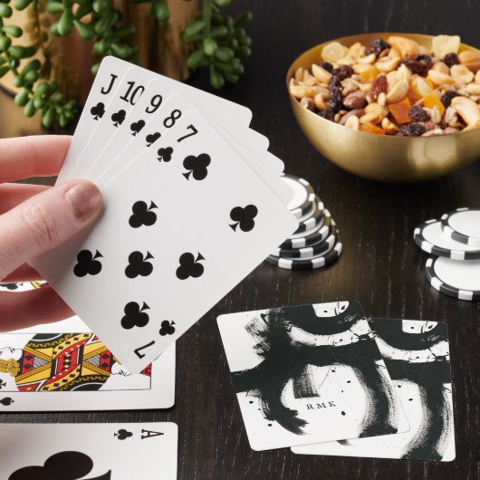 Jeu De Cartes Ajouter vos initiales | Gesture Onyx (In Situ)