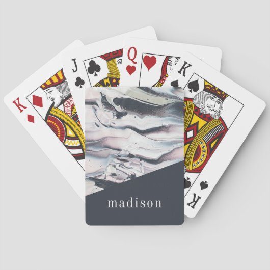 Jeu De Cartes Ajouter votre nom| Marbling V Crop (dos)