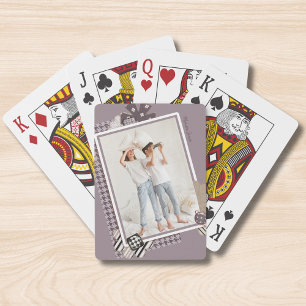 Jeu De Cartes Ajouter Votre Propre Photo Modern Girly Nom Person