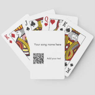 Jeu De Cartes Ajoutez le nom de votre chanson ici code q r ajout