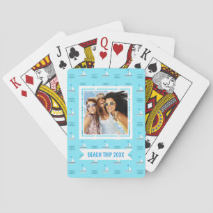 Jeu De Cartes Ajoutez vos voiliers nommés de   sur le motif bleu