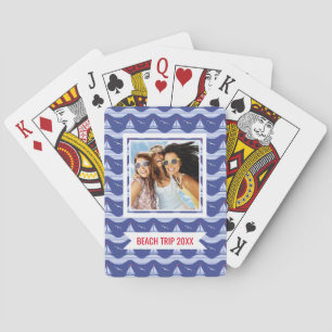 Jeu De Cartes Ajoutez vos voiliers nommés de sur un motif rayé