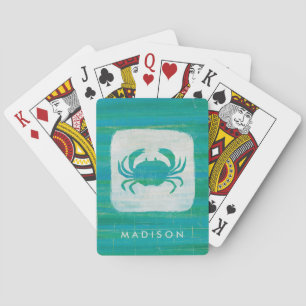 Jeu De Cartes Ajoutez votre crabe côtier nommé d'Aqua de