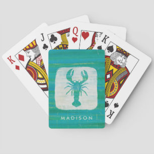 Jeu De Cartes Ajoutez votre homard   côtier nommé d'Aqua de