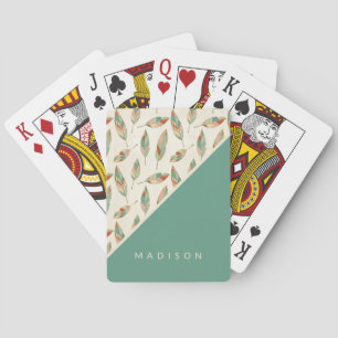 Jeu De Cartes Ajoutez votre motif géométrique nommé de plume
