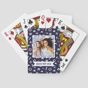 Jeu De Cartes Ajoutez votre motif   nautique nommé de mer