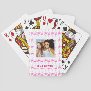 Jeu De Cartes Ajoutez votre motif   rose nommé de Flamant rose