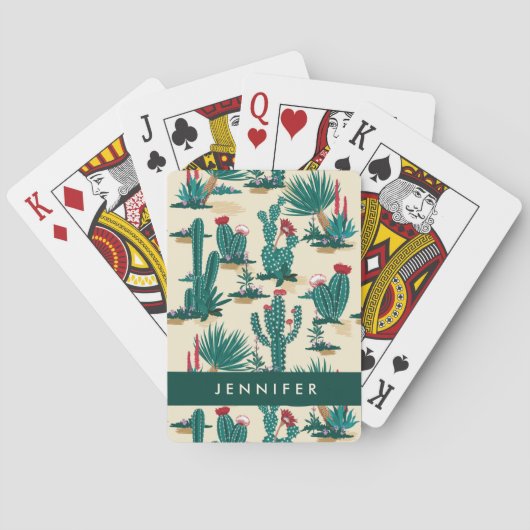 Jeu De Cartes Ajoutez votre motif vert et rouge nommé de | de (dos)