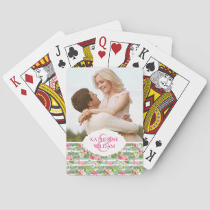 Jeu De Cartes Ajoutez votre nom   Flamants roses Et Bandes