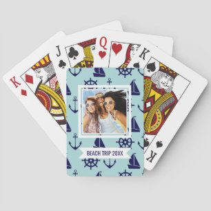 Jeu De Cartes Ajoutez votre nom Motif balnéaire