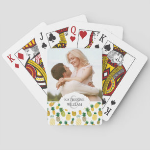 Jeu De Cartes Ajoutez votre nom Motif branché à ananas