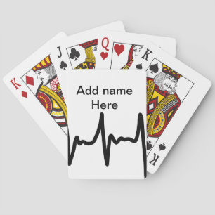 Jeu De Cartes Ajoutez votre nom rythmes de musique noire design