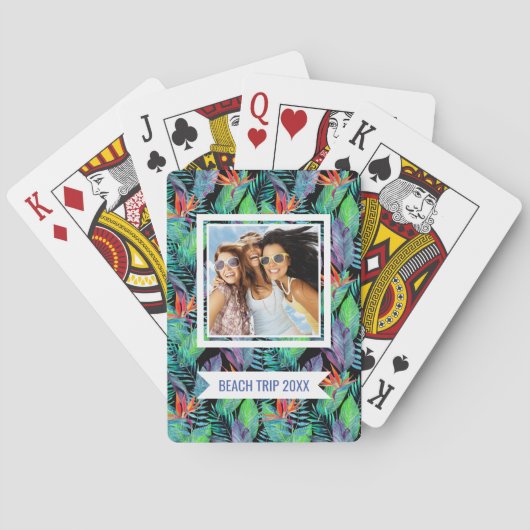 Jeu De Cartes Ajoutez votre oiseau d'aquarelle de | du paradis (dos)