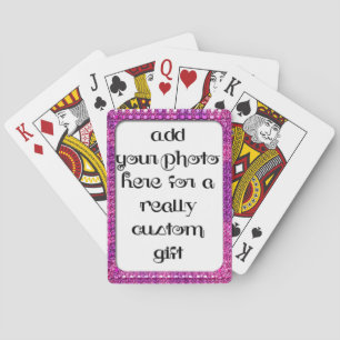 Jeu De Cartes Ajoutez Votre Photo Cadre Magenta Jouer