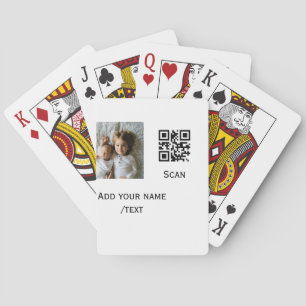 Jeu De Cartes Ajoutez votre photo q r code barre nom texte détai