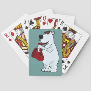 Jeu De Cartes AK- Polar Bear Playing Saxophone Playing Cards