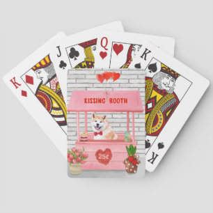 Jeu De Cartes Akita Chien Valentine's Day Kissing Booth