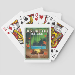 Jeu De Cartes Akureyri Islande affiche voyage