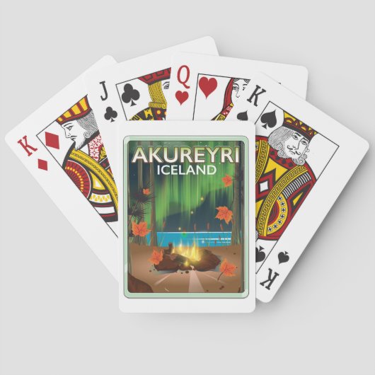 Jeu De Cartes Akureyri Islande affiche voyage (dos)