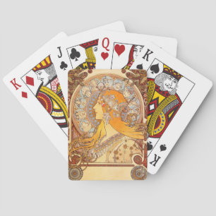 Jeu De Cartes Alfonse Mucha Zodiaque Art Nouveau Femme