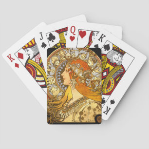 Jeu De Cartes Alfonse Mucha Zodiaque Art Nouveau Femme