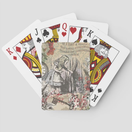 Jeu De Cartes Alice au pays des merveilles Rideau Art classique (dos)