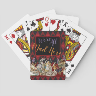 Jeu De Cartes Alice Aventures avec le Chat de Cheshire Fou du Pa