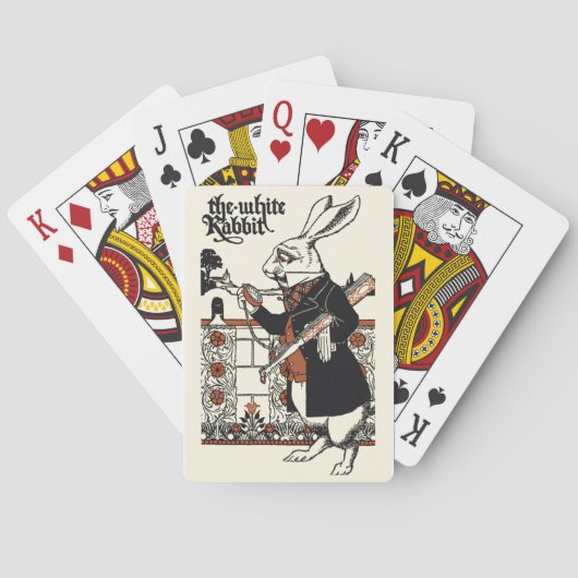 Jeu De Cartes Alice Lapin Blanc Classique Wonderland (dos)