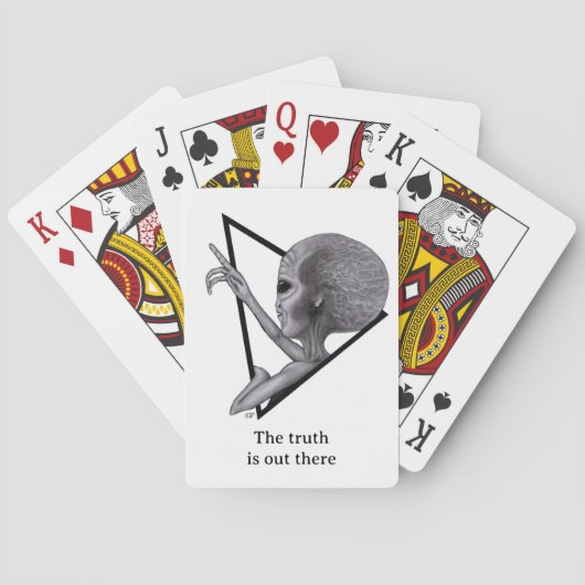Jeu De Cartes Alien gris, la vérité est là (dos)