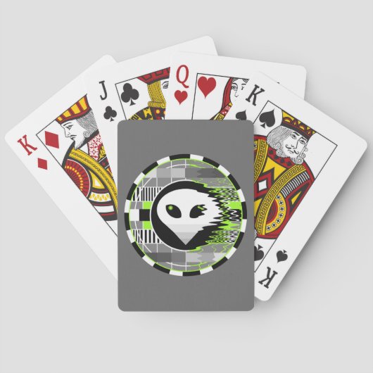 Jeu De Cartes Alien TV Round lecture de cartes gris (dos)