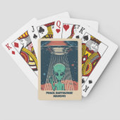 Jeu De Cartes Alien UFO de texte personnalisé (dos)