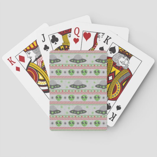 Jeu De Cartes Alien Vilain Sweat de Noël (dos)