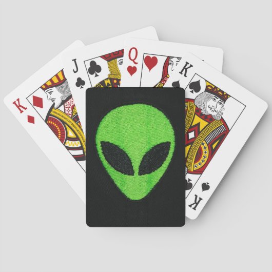 Jeu De Cartes Alien Visage de cartes de jeu. (dos)
