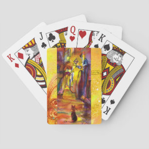 JEU DE CARTES ALLÉE MÉDIÉVALE EN NUIT À FLORENCE