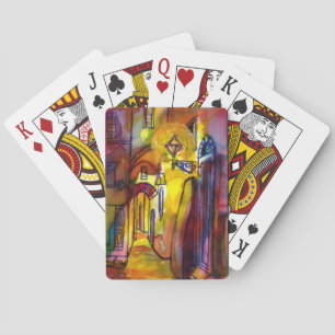 JEU DE CARTES ALLÉE MÉDIÉVALE EN NUIT À FLORENCE