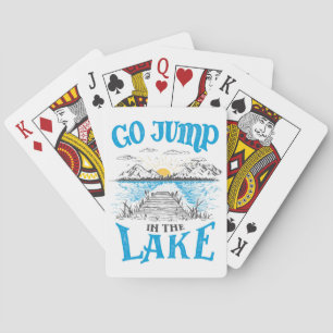 Jeu De Cartes Aller Sauter Dans Le Lac