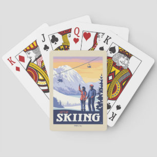 Jeu De Cartes Aller skier Vintage Imprimer