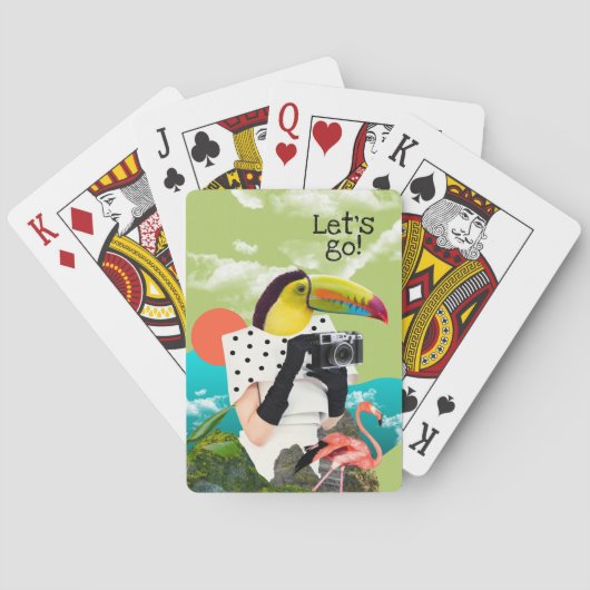 Jeu De Cartes Aller Voyage Cool Collage Pop Art (dos)